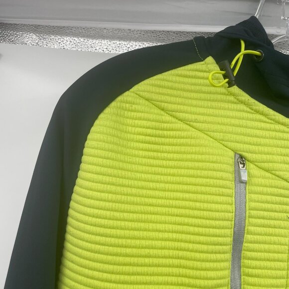 Druids Men's Pullover Hoodie Textured Neon/Navy 1/4 Zip Size Medium - Picture 5 of 9